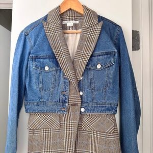 Veronica Beard Mixed Media Jean Jacket